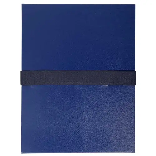 Chemise &agrave; sangle scratch et rabat Balacron - Bleu fonc&eacute; - EXACOMPTA 