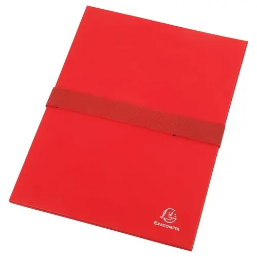 Chemise à sangle scratch et rabat Balacron - Rouge - EXACOMPTA