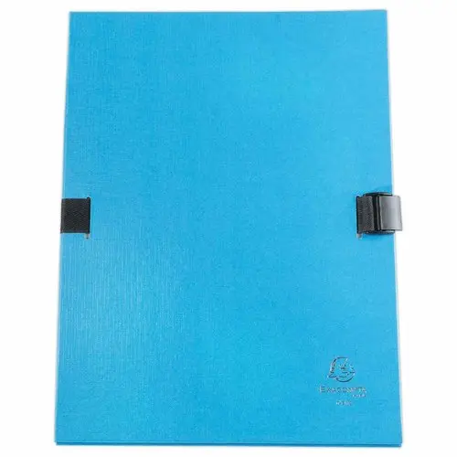 Chemise &agrave; sangle  Extenclip toil&eacute;e avec rabat - turquoise - EXACOMPTA 