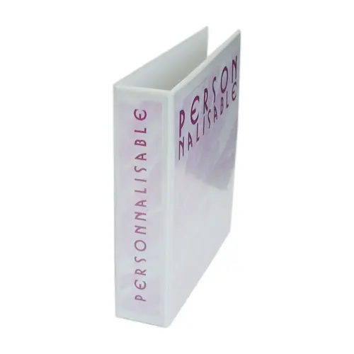 Classeur personnalisable 2 faces - Dos 8 cm - Blanc