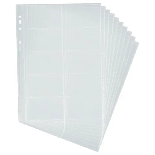 10 Pochettes pour cartes de visite Visifix - A4 - DURABLE