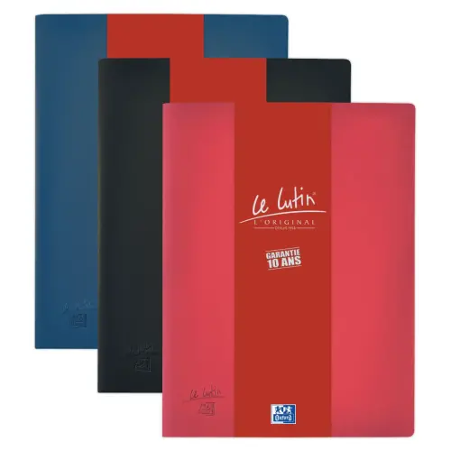 Protège-documents Le Lutin Classique A4 - 30 pochettes - Rouge - Oxford