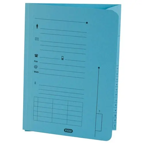 25 Sous-dossiers pochettes pour dossiers suspendus HV - Bleu pastel - Oxford 