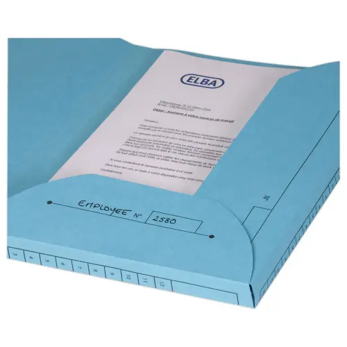25 Sous-dossiers pochettes pour dossiers suspendus HV - Bleu pastel - Oxford 