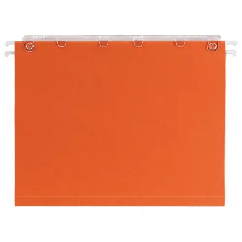 25 Dossiers suspendus pour tiroirs kraft recycl&eacute; - Fond 15 mm - Orange - ACCESS 