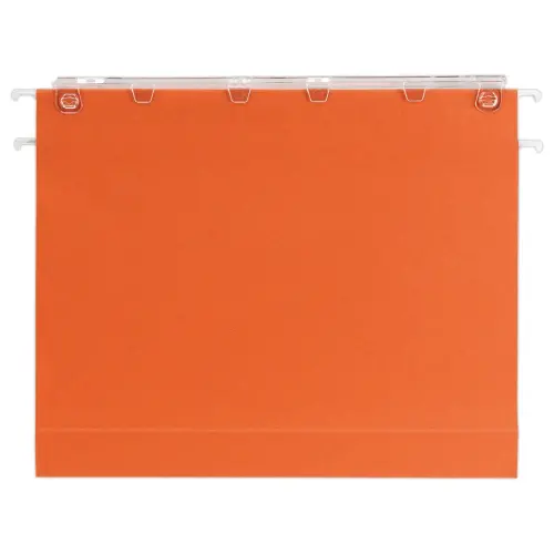 25 Dossiers suspendus pour tiroirs kraft recycl&eacute; - Fond 30 mm - Orange 