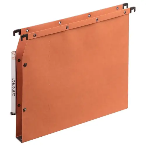 25 Dossiers suspendus à pressions - Pour armoires - Fond 30 mm - Orange - ELBA