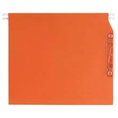 25 Dossiers suspendus pour armoire en kraft recyclé - Orange - 15 mm
