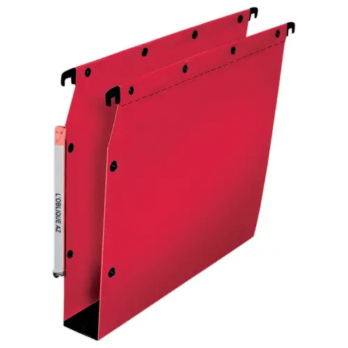 10 Dossiers suspendus armoires - Fond 50 mm - Rouge - ELBA