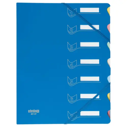 Trieur chemise bi-mati&egrave;re  - 7 compartiments - EXTENDOS 