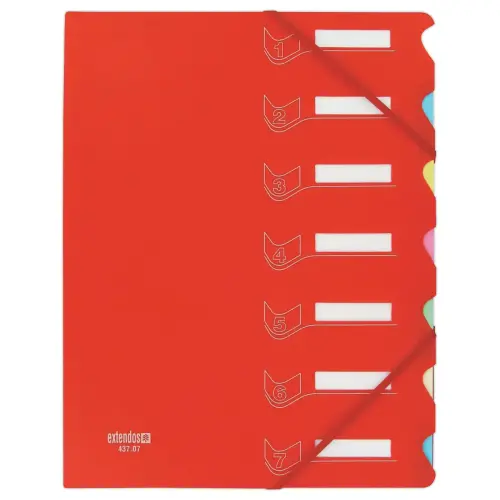 Trieur chemise bi-mati&egrave;re  - 7 compartiments - EXTENDOS 