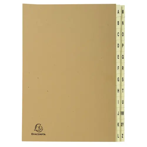 Trieur alphabétique kraft - 24 compartiments - Havane - EXACOMPTA