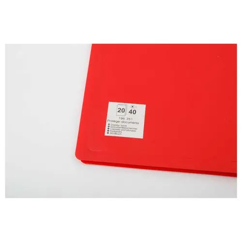 Protège-documents économique - A4 - 20 pochettes - Rouge