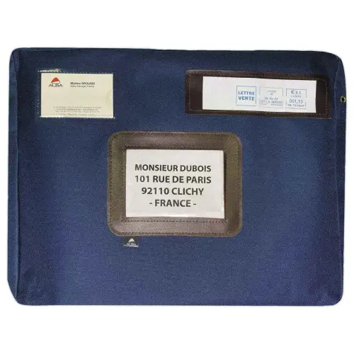 Pochette pour courrier 42 x 32 cm en polyester - Bleu - Alba 
