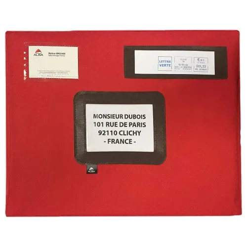 Pochette pour courrier 42*32 cm en nylon - Rouge - Alba