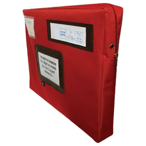 Pochette pour courrier 42*32 cm en nylon - Rouge - Alba