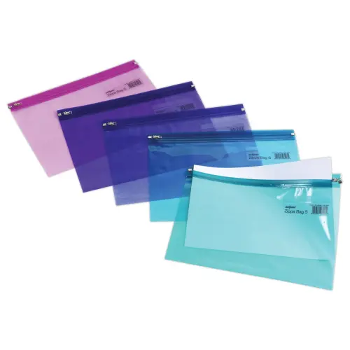 5 Pochettes navettes zippées transparentes 32.5 x 23.5cm - SNOPAKE