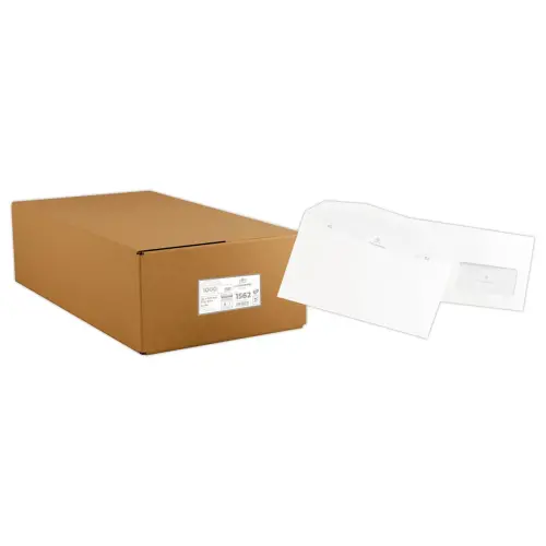 1000 Enveloppes blanches à fenêtre pour mise sous pli automatique - 114 x 229 mm