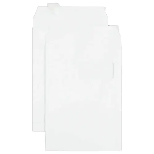 200 Pochettes à soufflet - kraft blanc - 120g - 229x324mm à fenêtre - GPV