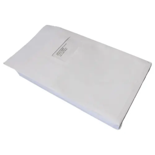 200 Pochettes à soufflet - kraft blanc - 120g - 229x324mm à fenêtre - GPV