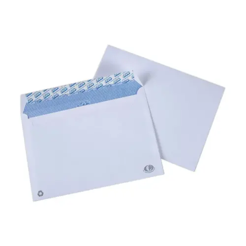 500 Enveloppes blanches 90g - 162 x 229mm  - Bande silicon&eacute;e sans fen&ecirc;tre - GPV 