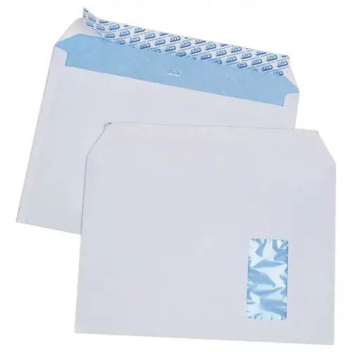 250 Enveloppes blanches à fenêtre - 229 x 324 mm - GPV
