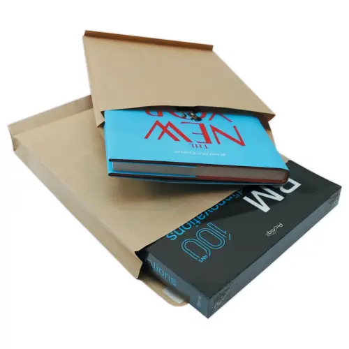 50 Pochettes &agrave; soufflet en kraft arm&eacute; brun 120g - 229x324mm 