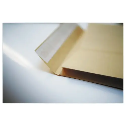 50 Pochettes &agrave; soufflet en kraft arm&eacute; brun 120g - 229x324mm 