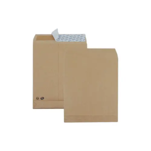 250 Pochettes à soufflet - Kraft brun - 120 g - Sans fenêtre - GPV
