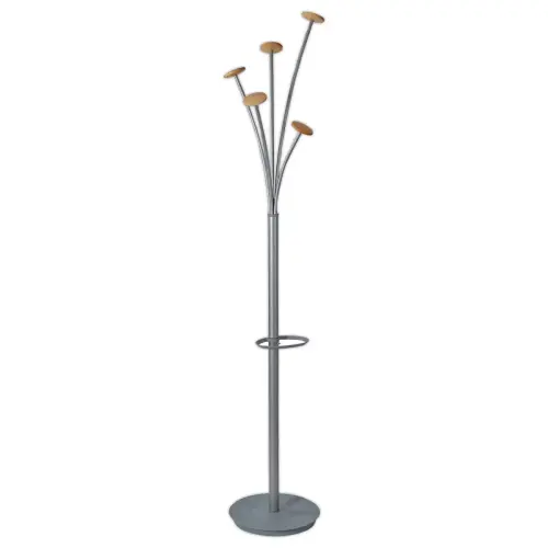 Porte-manteau Festy - 5 patères - Argent - ALBA