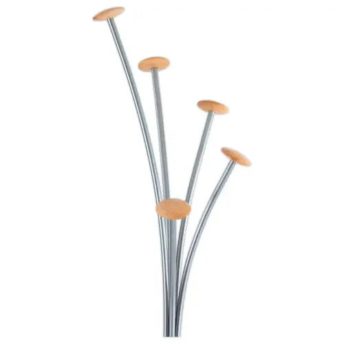 Porte-manteau Festy - 5 patères - Argent - ALBA