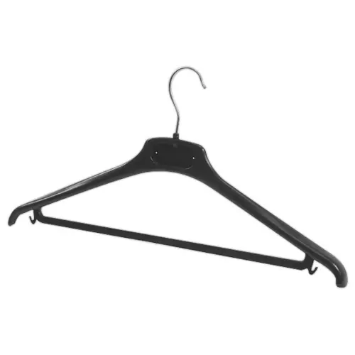 20 Cintres plastique &ndash; Noir &ndash; Alba 