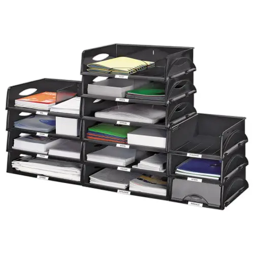 Corbeille à courrier modulable - A3 - noir - LEITZ