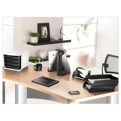 Porte-revues ELLYPSE - Noir recycl&eacute; - Dos 8,3 cm - CEP 