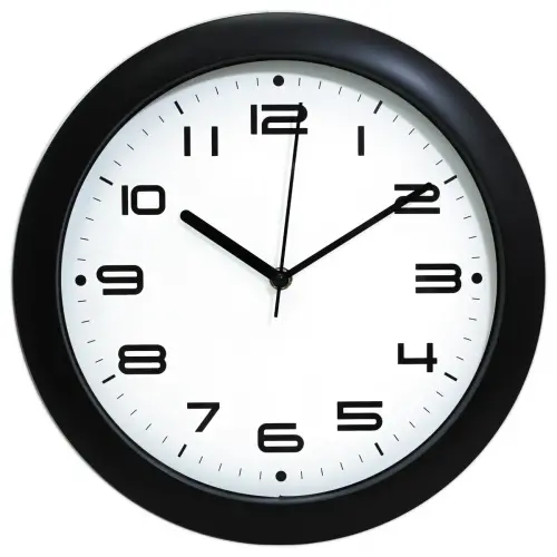 Horloge murale noire Ø 30 cm