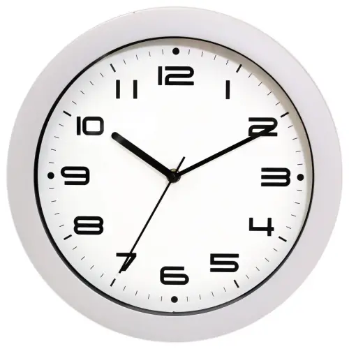 Horloge murale argentée