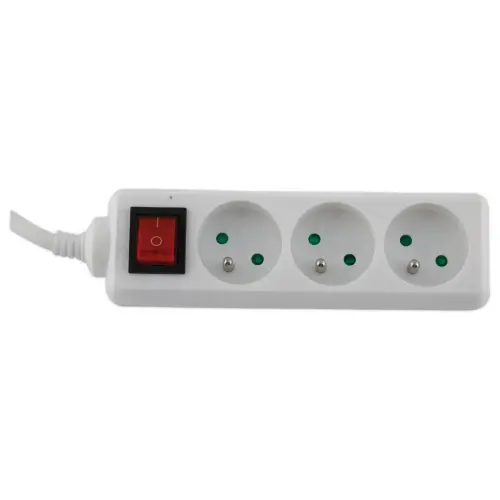 Multiprise 3 prises - Avec interrupteur - Câble de 4 m