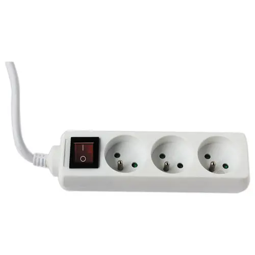 Multiprise 3 prises - Avec interrupteur - Câble 1,5 m