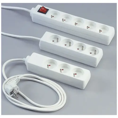 Multiprises 5 prises - Avec interrupteur - C&acirc;ble 1,5 m 