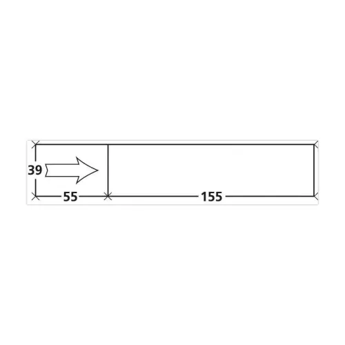 1000 Etiquettes d'affranchissement 155 x 39 mm 