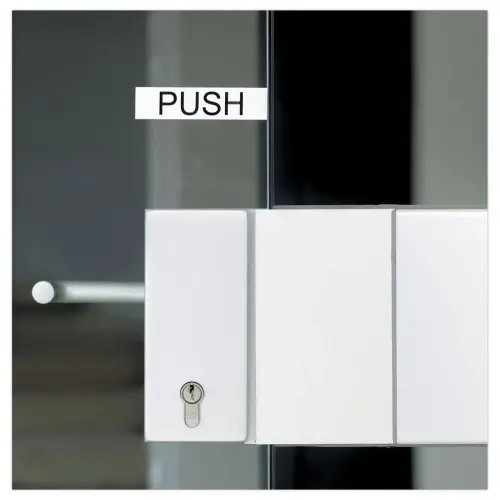 Ruban pour titreuse D1 - 7 m x 24 mm - Texte noir sur fond blanc - Dymo