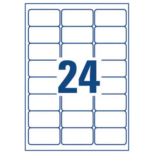 Bo&icirc;te de 40 planches de 24 &eacute;tiquettes adresses pour imprimantes jet d'encre - 63,5x33,9mm -  AVERY 
