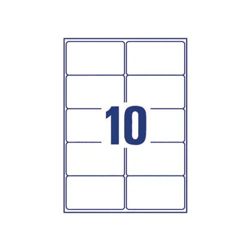 100 Planches de 10 étiquettes adresses blanches pour imprimantes laser - 99,1 x 57 mm - AVERY