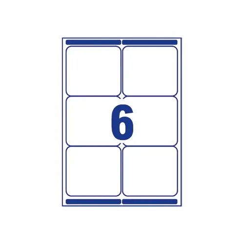 100 planches de 6 &eacute;tiquettes adresses opaques pour imprimantes laser AVERY 99,1x93,1mm 