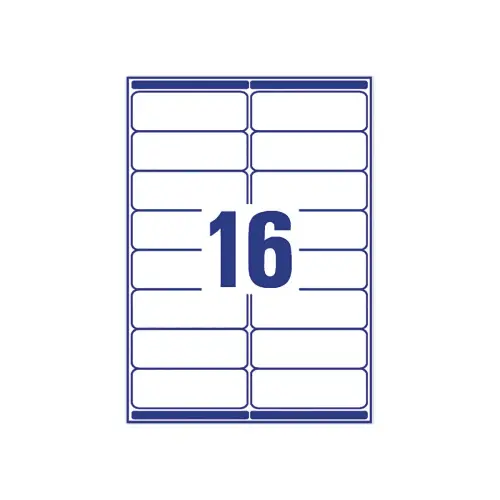 100 Planches de 16 étiquettes adresses blanches pour imprimantes laser - 99,1 x 33,9 mm - AVERY