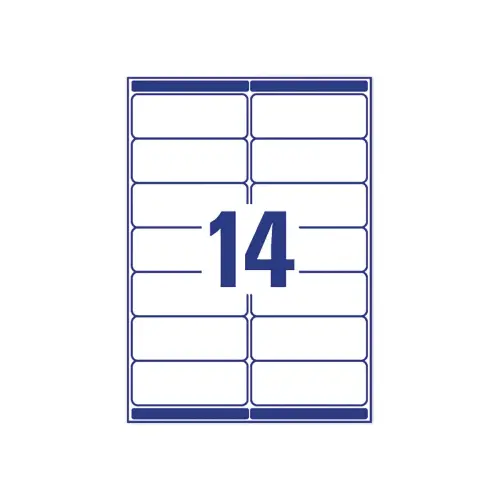 100 Planches de 14 étiquettes adresses blanches pour imprimantes laser - 99,1 x 38,1 mm - AVERY