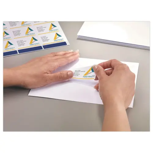 100 Planches de 14 étiquettes adresses blanches pour imprimantes laser - 99,1 x 38,1 mm - AVERY
