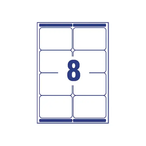 100 planches de 8 étiquettes adresses opaques pour imprimantes laser AVERY 99,1x67,7mm