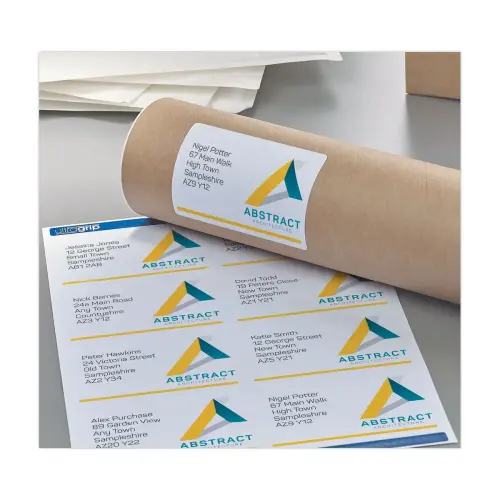 100 planches de 2 &eacute;tiquettes adresses opaques pour imprimantes laser AVERY 199,6x143,5mm 