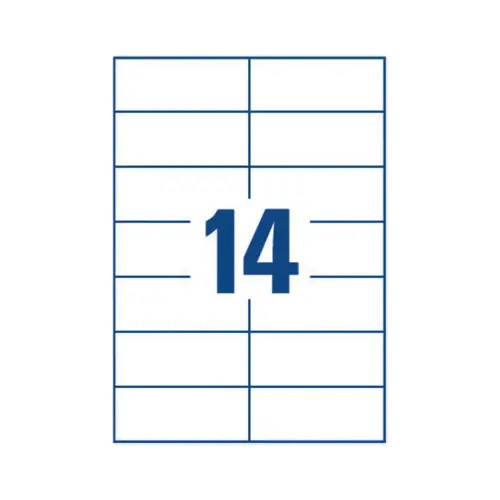 200 planches de 14 étiquettes blanches haute cadence spécial copieurs AVERY 105x42mm